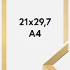 Ramme Selection Akrylglas Guld 21x29,7 cm (A4)