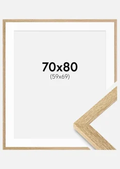 Ramme Selection Eg 70x80 cm - Passepartout Hvid 60x70 cm