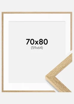 Ramme Selection Eg 70x80 cm - Passepartout Hvid 60x65 cm