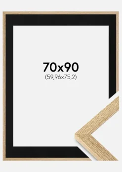 Ramme Selection Eg 70x90 cm - Passepartout Sort 24x30 inches