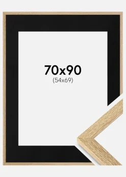 Ramme Selection Eg 70x90 cm - Passepartout Sort 55x70 cm