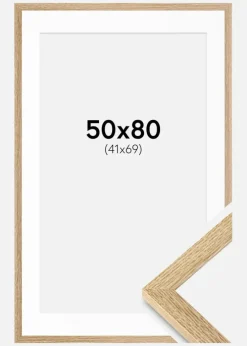 Ramme Selection Eg 50x80 cm - Passepartout Hvid 42x70 cm