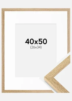 Ramme Selection Eg 40x50 cm - Passepartout Hvid 27x35 cm