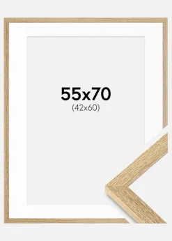 Ramme Selection Eg 55x70 cm - Passepartout Hvid 43x61 cm