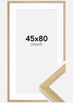 Ramme Selection Eg 45x80 cm - Passepartout Hvid 35x70 cm