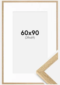 Ramme Selection Eg 60x90 cm - Passepartout Hvid 40x70 cm