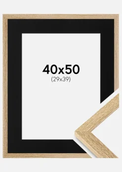 Ramme Selection Eg 40x50 cm - Passepartout Sort 30x40 cm
