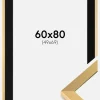 Ramme Selection Guld 60x80 cm - Passepartout Sort 50x70 cm