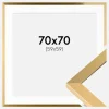 Ramme Selection Guld 70x70 cm - Passepartout Hvid 60x60 cm