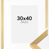 Ramme Selection Guld 30x40 cm - Passepartout Hvid 20x28 cm