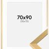 Ramme Selection Guld 70x90 cm - Passepartout Hvid 56x71 cm