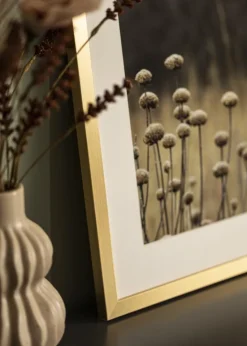 Ramme Selection Guld 70x100 cm - Passepartout Hvid 24x36 inches