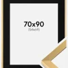Ramme Selection Guld 70x90 cm - Passepartout Sort 55x70 cm