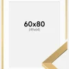 Ramme Selection Guld 60x80 cm - Passepartout Hvid 50x65 cm