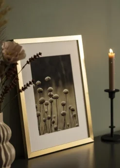 Ramme Selection Guld 50x70 cm - Passepartout Hvid 42x59,4 cm (A2)