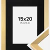 Ramme Selection Guld 15x20 cm - Passepartout Sort 4x6 inches