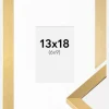 Ramme Selection Guld 13x18 cm - Passepartout Hvid 7x10 cm