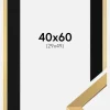 Ramme Selection Guld 40x60 cm - Passepartout Sort 30x50 cm
