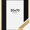 Ramme Selection Guld 50x70 cm - Passepartout Sort 33x56 cm