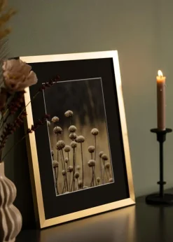 Ramme Selection Guld 50x70 cm - Passepartout Sort 33x56 cm