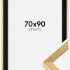 Ramme Selection Guld 70x90 cm - Passepartout Sort 60x80 cm