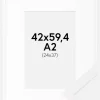 Ramme Selection Hvid 42x59,4 cm (A2) - Passepartout Hvid 25x38 cm
