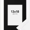 Ramme Selection Hvid 13x18 cm - Passepartout Sort 9x12 cm
