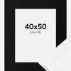 Ramme Selection Hvid 40x50 cm - Passepartout Sort 27x35 cm