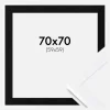Ramme Selection Hvid 70x70 cm - Passepartout Sort 60x60 cm