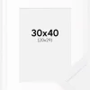 Ramme Selection Hvid 30x40 cm - Passepartout Hvid 21x30 cm
