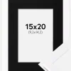 Ramme Selection Hvid 15x20 cm - Passepartout Sort 4x6 inches