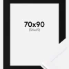 Ramme Selection Hvid 70x90 cm - Passepartout Sort 55x70 cm