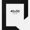 Ramme Selection Hvid 40x50 cm - Passepartout Sort 28x35 cm