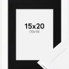 Ramme Selection Hvid 15x20 cm - Passepartout Sort 11x15 cm