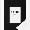 Ramme Selection Hvid 13x18 cm - Passepartout Sort 7x10 cm