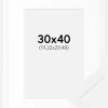 Ramme Selection Hvid 30x40 cm - Passepartout Hvid 8x12 inches