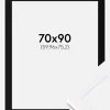 Ramme Selection Hvid 70x90 cm - Passepartout Sort 24x30 inches