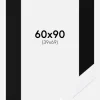 Ramme Selection Hvid 60x90 cm - Passepartout Sort 40x70 cm