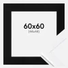 Ramme Selection Hvid 60x60 cm - Passepartout Sort 45x45 cm