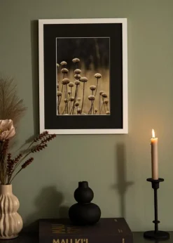 Ramme Selection Hvid 40x50 cm - Passepartout Sort 12x16 inches