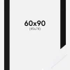 Ramme Selection Hvid 60x90 cm - Passepartout Sort 50x75 cm