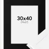 Ramme Selection Hvid 30x40 cm - Passepartout Sort 20x28 cm