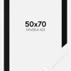 Ramme Selection Hvid 50x70 cm - Passepartout Sort 42x59,4 cm (A2)