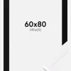 Ramme Selection Hvid 60x80 cm - Passepartout Sort 50x70 cm