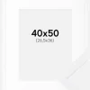 Ramme Selection Hvid 40x50 cm - Passepartout Hvid 27,5x37 cm