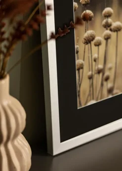 Ramme Selection Sølv 40x50 cm - Passepartout Sort 27,5x37 cm