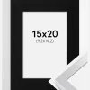 Ramme Selection Sølv 15x20 cm - Passepartout Sort 4x6 inches