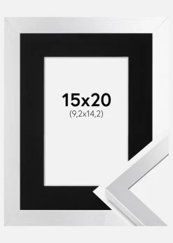 Ramme Selection Sølv 15x20 cm - Passepartout Sort 4x6 inches