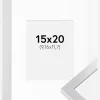 Ramme Selection Sølv 15x20 cm - Passepartout Hvid 4x5 inches