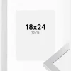 Ramme Selection Sølv 18x24 cm - Passepartout Hvid 13x17 cm